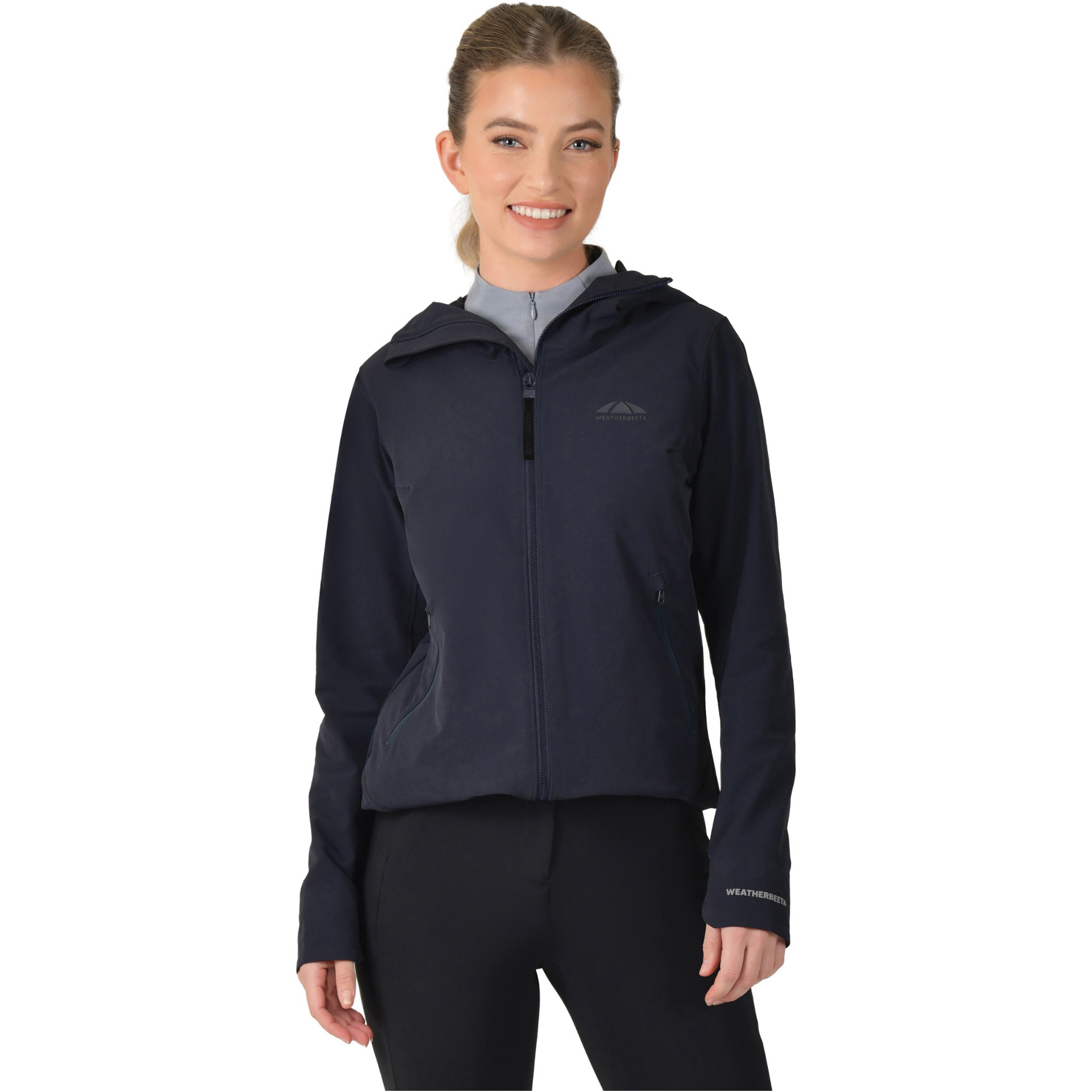 2025 Weatherbeeta Femmes Veste De Conduite étanche à L'abrasion Stretch 1028431 - Navy